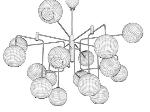 Chaumont Linear Chandelier 3D Model