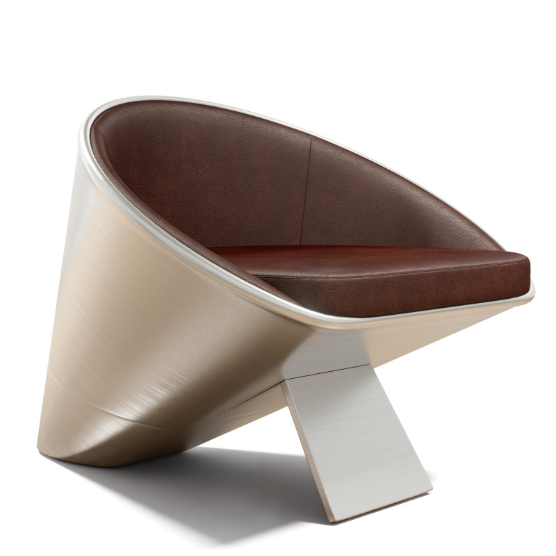 Cone Armchair 3D Модель .c4d .max .obj .3ds .fbx .stl .blend 