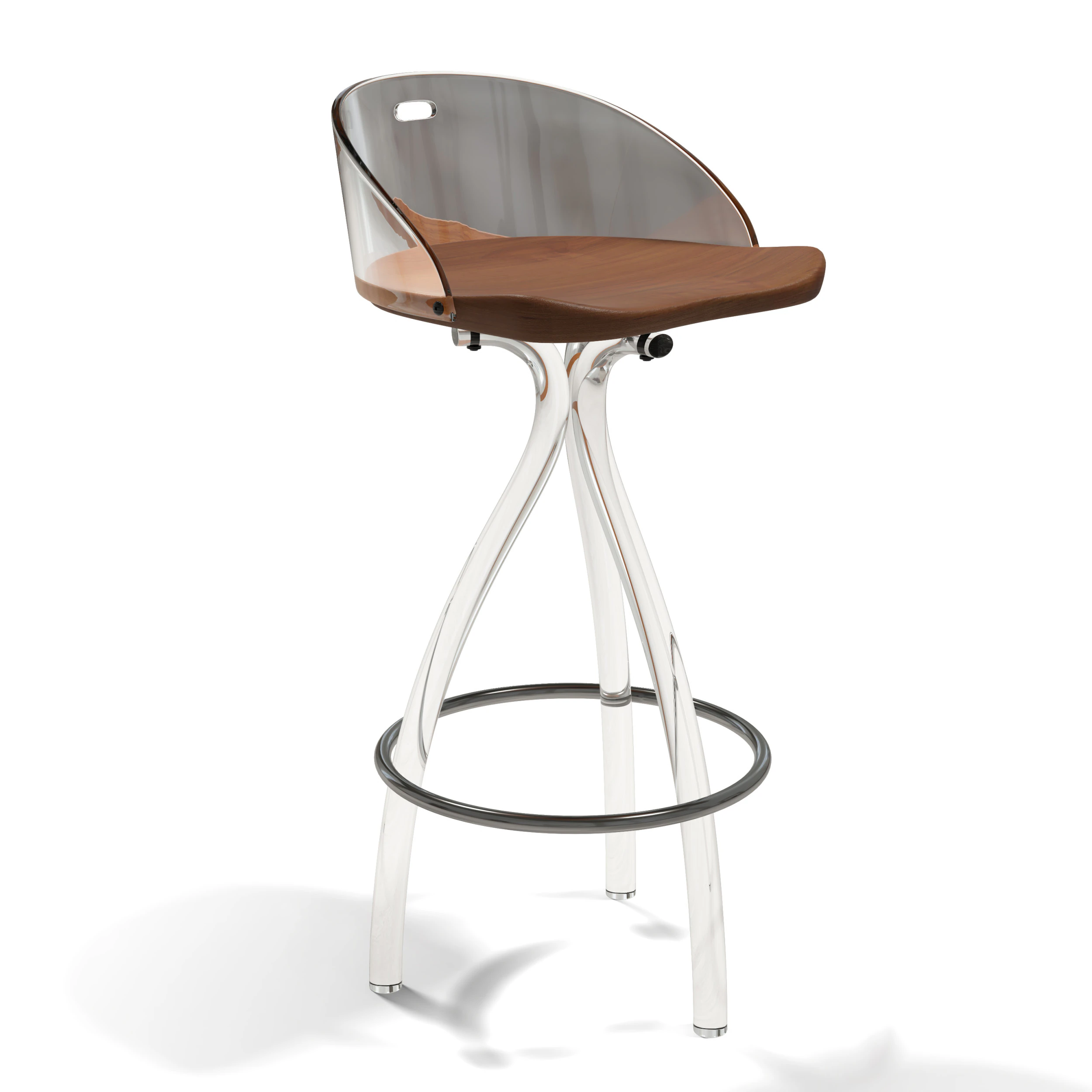 Acrylic Lucite Bar Stool 3D Model .c4d .max .obj .3ds .fbx .stl .blend 