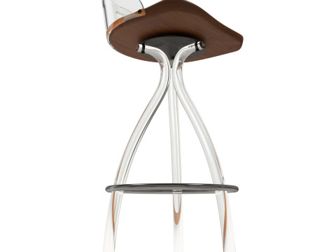 Acrylic Lucite Bar Stool 3D मॉडल