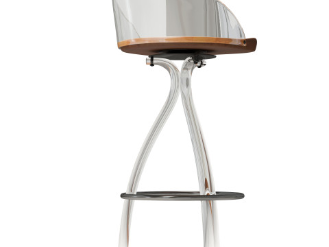 Acrylic Lucite Bar Stool 3D मॉडल