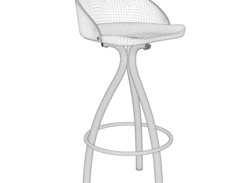 Acrylic Lucite Bar Stool 3D Model
