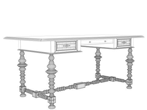 Dutch Writing Desk Modelo 3D