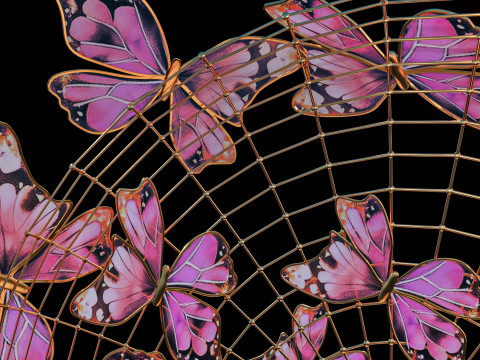 Butterfly bed 3D Model