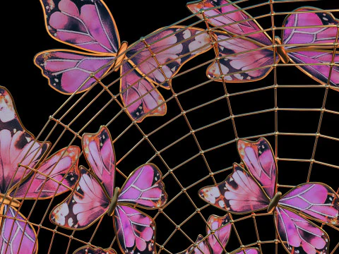 Butterfly bed 3D Model