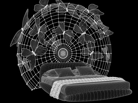 Butterfly bed 3D Model