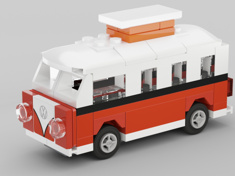 LEGO CREATOR VW T1 Autocaravana 40079 Modelo 3D