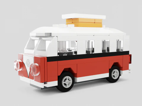 LEGO CREATOR Le camping-car VW T1 40079 Modèle 3D