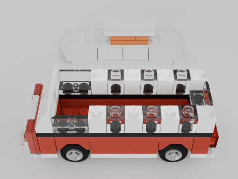 LEGO CREATOR Le camping-car VW T1 40079 Modèle 3D