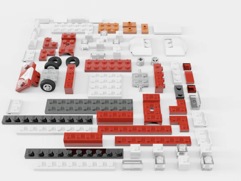 LEGO CREATOR Le camping-car VW T1 40079 Modèle 3D