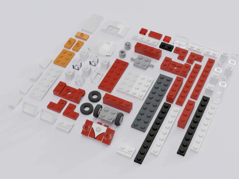 LEGO CREATOR Le camping-car VW T1 40079 Modèle 3D