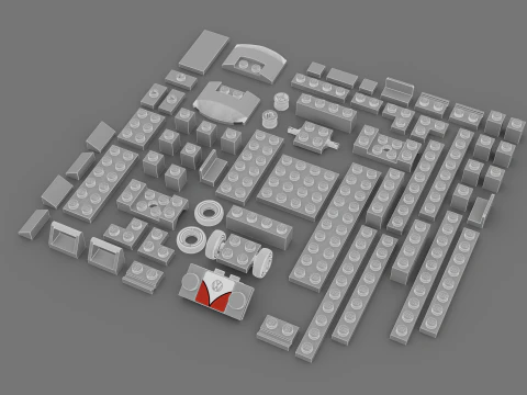 LEGO CREATOR Le camping-car VW T1 40079 Modèle 3D