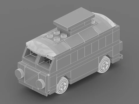 LEGO CREATOR Le camping-car VW T1 40079 Modèle 3D