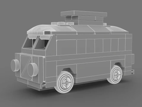 LEGO CREATOR Le camping-car VW T1 40079 Modèle 3D