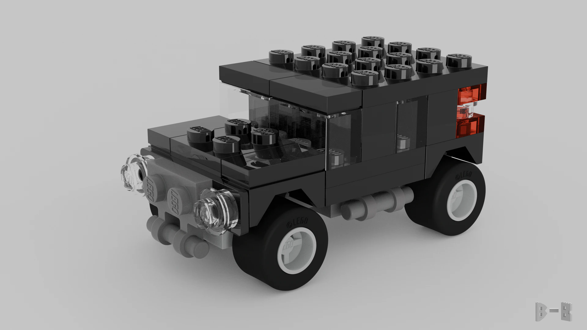 LEGO CREATOR Black SUV 7602 3D Model .c4d .max .obj .3ds .fbx .stl .blend 