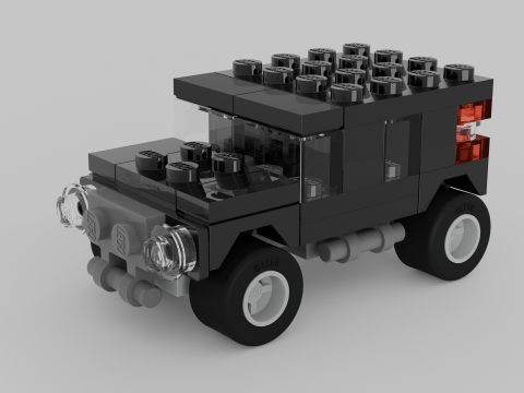 LEGO PENCIPTA SUV Hitam 7602 Model 3D