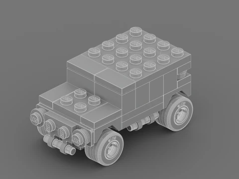 LEGO CREATOR Black SUV 7602 3D Model