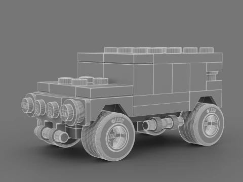 LEGO CREATOR Black SUV 7602 3D Model