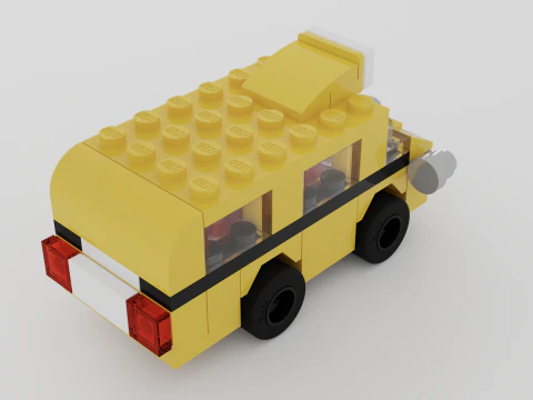 LEGO Monthly Mini Model Build Autob&uacute;s escolar MMB 40216 Modelo 3D