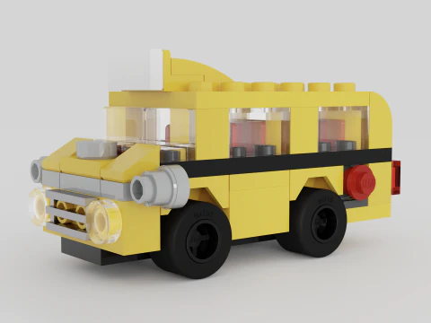 LEGO Monthly Mini Model Build Autob&uacute;s escolar MMB 40216 Modelo 3D