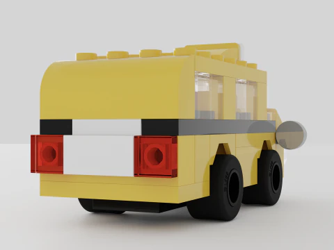 LEGO Monthly Mini Model Build Autob&uacute;s escolar MMB 40216 Modelo 3D