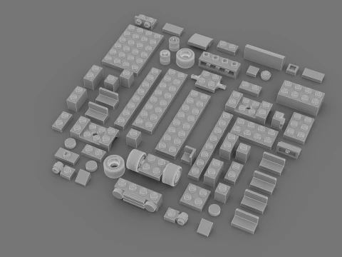 LEGO Monthly Mini Model Build Autob&uacute;s escolar MMB 40216 Modelo 3D