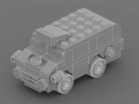 LEGO Monthly Mini Model Build Autob&uacute;s escolar MMB 40216 Modelo 3D