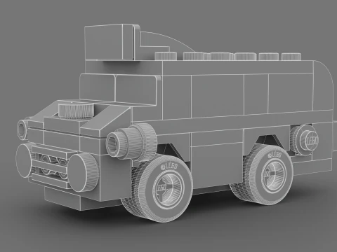 LEGO Monthly Mini Model Build Autob&uacute;s escolar MMB 40216 Modelo 3D