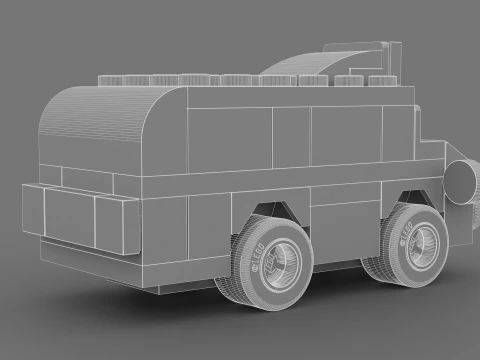 LEGO Monthly Mini Model Build Autob&uacute;s escolar MMB 40216 Modelo 3D