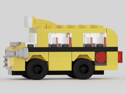 LEGO Monthly Mini Model Build Autob&uacute;s escolar MMB 40216 Modelo 3D
