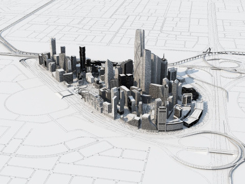 利雅得阿卜杜拉国王金融区 3D 模型