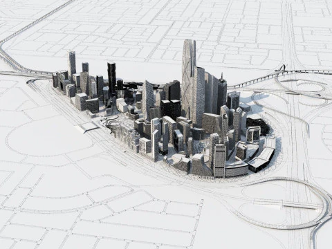 Riyadh King Abdullah Financial District 3D Model
