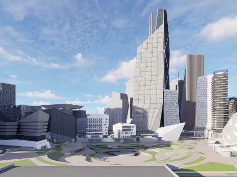 Riyadh King Abdullah Financial District 3D Model