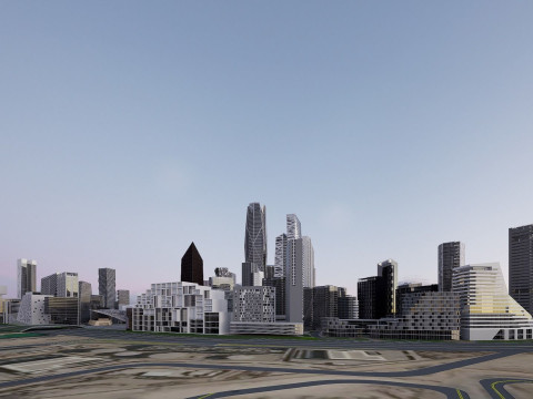 利雅得阿卜杜拉国王金融区 3D 模型