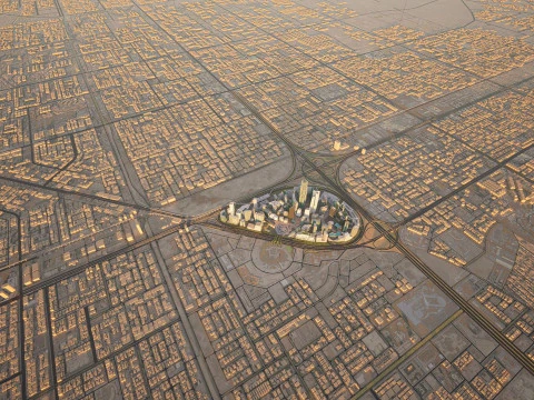 Riyadh King Abdullah Financial District 3D Model