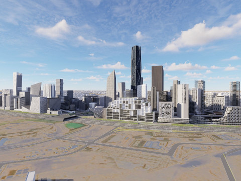 利雅得阿卜杜拉国王金融区 3D 模型