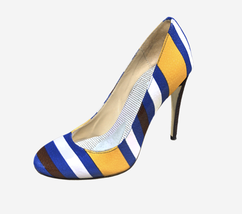 Striped Shoe 3Dモデル .c4d .max .obj .3ds .fbx .stl .blend 