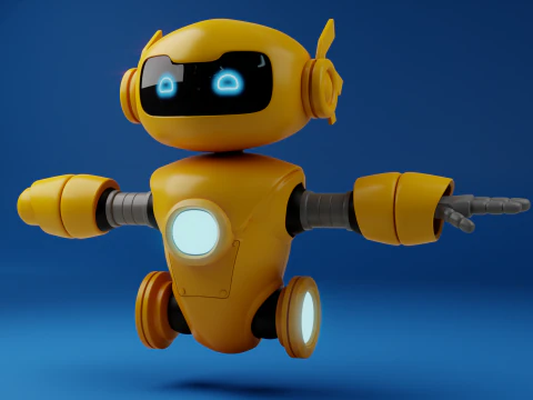 Robot Cartoon 3D Model