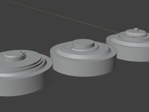 Collection of 3 Soviet anti-tank mines TM TM-57 TM-62 TM-89 in 1-35 scale 3D Print Model