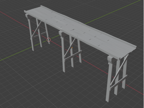 Old bridge in 11 scale 3D 프린트 모델