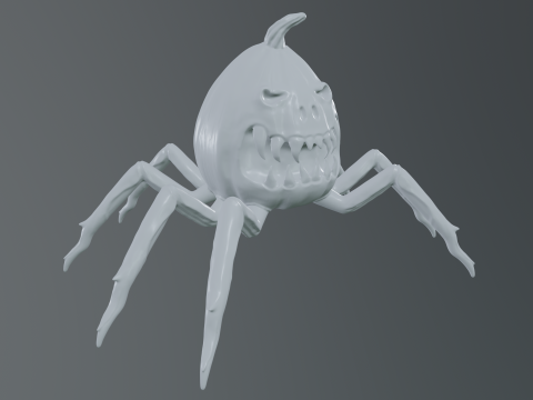 Spider-pumpkin Modelo de Impressão 3D