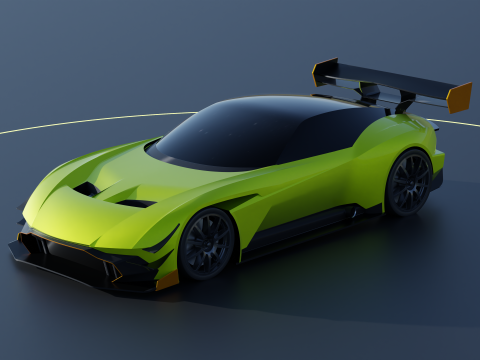 Aston Martin Vulcan AMR-Pro Modelo 3D