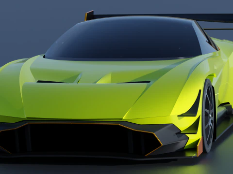 Aston Martin Vulcan AMR-Pro 3D Model