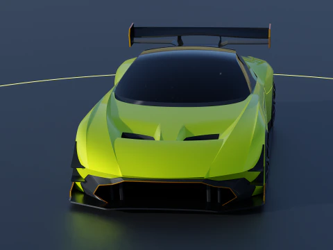 Aston Martin Vulcan AMR-Pro 3D Model