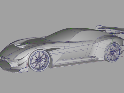 Aston Martin Vulcan AMR-Pro Modelo 3D