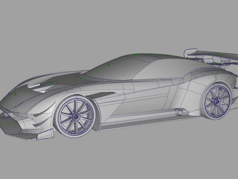 Aston Martin Vulcan AMR-Pro 3D Model