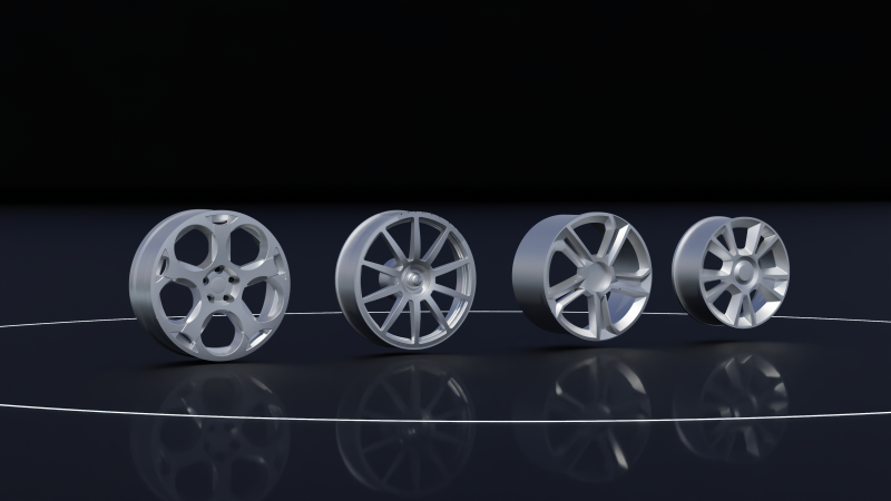 Set of rims 4 rims 3D मॉडल .c4d .max .obj .3ds .fbx .stl .blend 