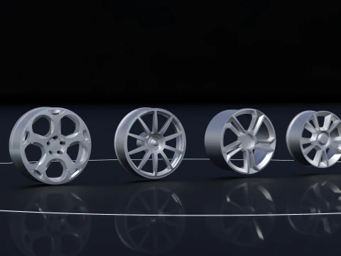 Set pelek 4 pelek Model 3D