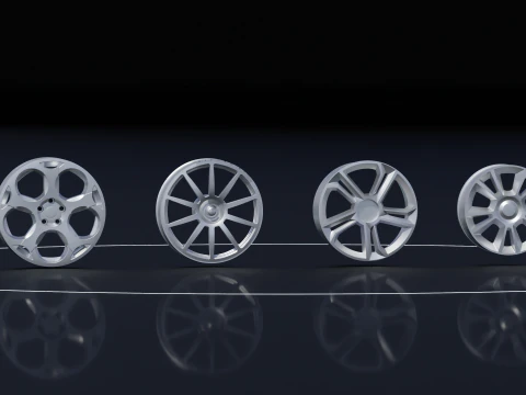 रिम्स का सेट 4 रिम्स 3D मॉडल