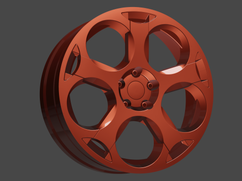 Set of rims 4 rims 3D मॉडल